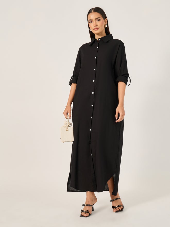 Styli Longline Shirt Dress - Image 1