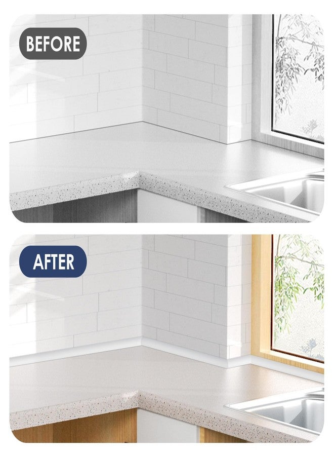 PATTENGO Flexible Quarter Round Molding, 79 Inch Peel and Stick Rubber Quarter Round Trim Molding with Self Adhesive, Waterproof Bendable Molding Trim for Wall Edge Corner,Staircase Cabinet Edge,White - Image 3