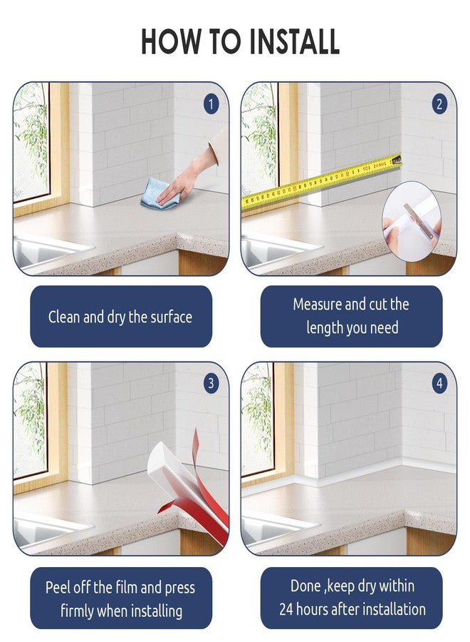 PATTENGO Flexible Quarter Round Molding, 79 Inch Peel and Stick Rubber Quarter Round Trim Molding with Self Adhesive, Waterproof Bendable Molding Trim for Wall Edge Corner,Staircase Cabinet Edge,White - Image 5