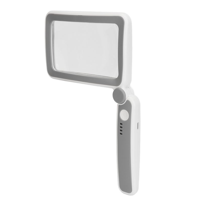 4X Handheld Reading Magnifier with 10 LEDs Relieve Eye Strain 250mm Focus Folding Magnifier - Image 4