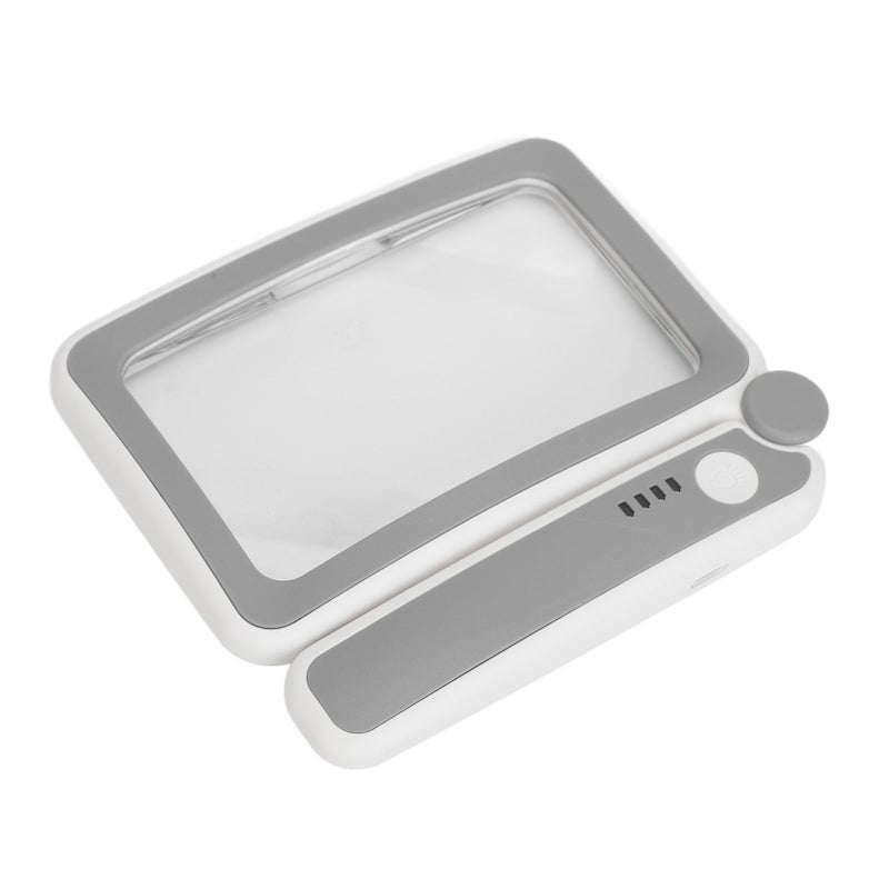 4X Handheld Reading Magnifier with 10 LEDs Relieve Eye Strain 250mm Focus Folding Magnifier - Image 3