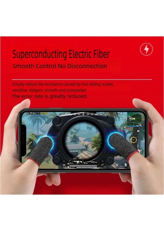 Pro Gamer 6-Finger Game Trigger Controller Set with Finger Sleeves – Compatible with PUBG, COD, Free Fire, iPhone, Android  - Image 4