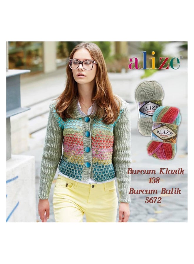 الخياطة والكروشيه، صوف صناعي فاخر 100% أكريليك 5 × 100 جرام، مناسب للخياطة اليدوية والكروشيه للأطفال (أزرق ملكي | 141) - Image 3