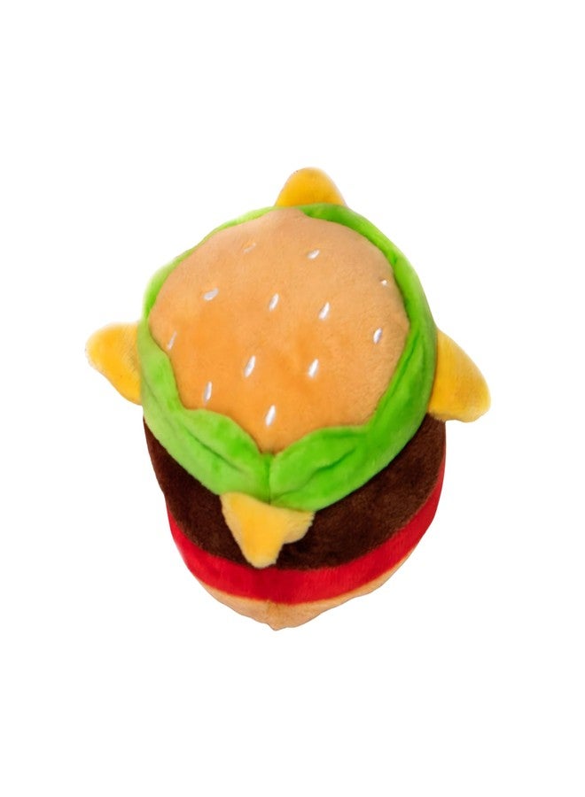 Glow Pups لعبة كلاب قطيفة مضيئة على شكل طعام ساخر مع صفارة، حقيبة على شكل حقيبة للعب الغميضة، حقيبة تصدر صوتًا عند تحريكها للمتعة، تعزز التحفيز الذهني وتقلل التوتر، 12 بوصة × 9 بوصة × 5 بوصة، مخططة باللون الأحمر - Image 3