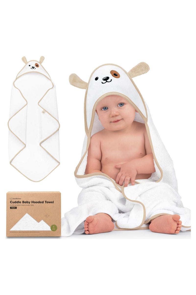 KeaBabies منشفة أطفال هود مصنوعة من البامبو العضوي (كلب) - Image 1