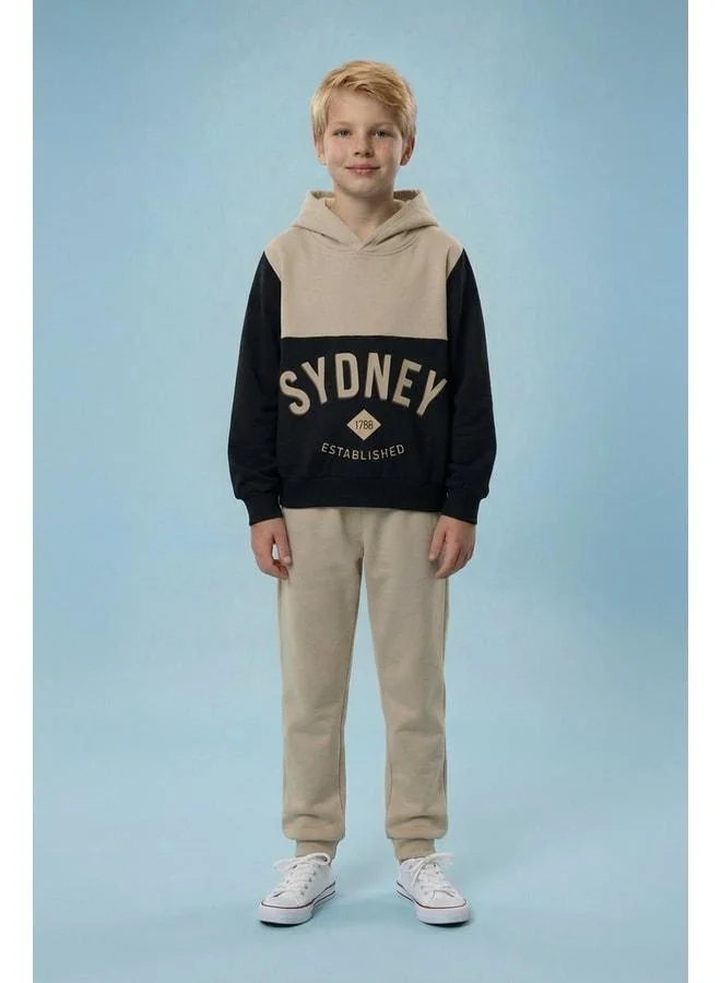 Perendi Boys' Printed Hooded Winter Tracksuit