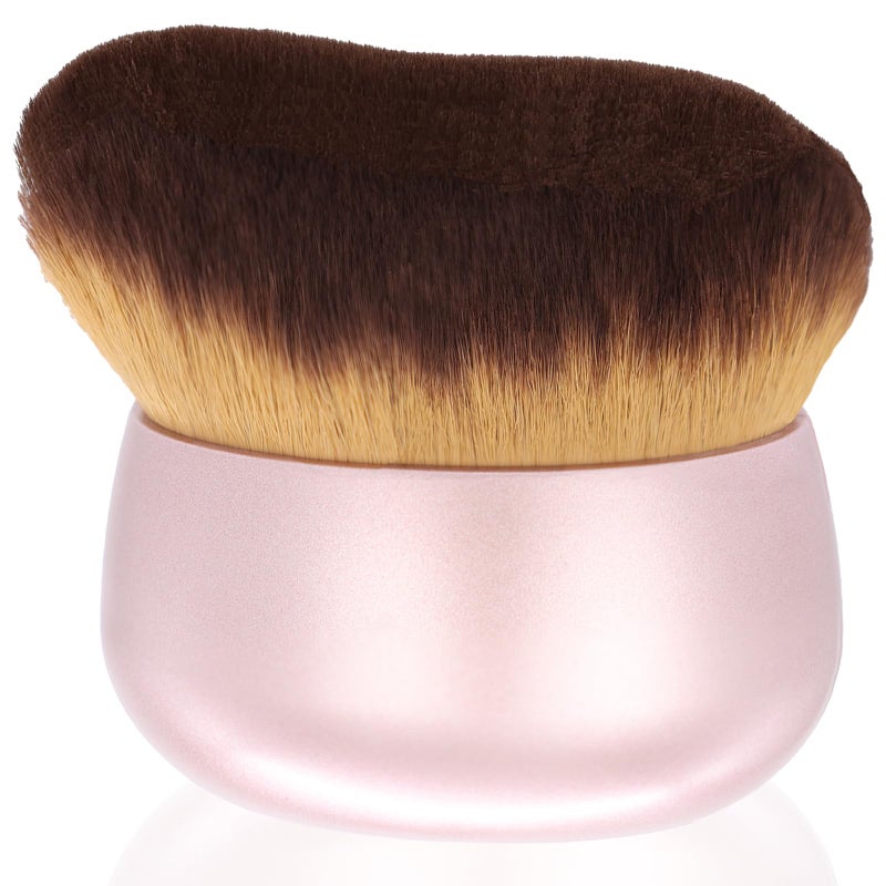 Extra Large Body Makeup Brush For Self Tanner Leg Makeup Bronzer Blend75 mm Wideheaded Kabuki Brush Provides More Even Pretty Application Oval FaceBack Makeup Brush WetDry Use Pink Rose Gold
