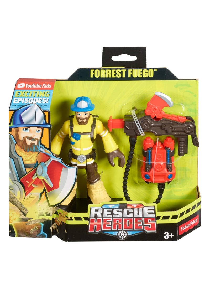 Fisher-Price Rescue Heroes Forrest Fuego, 6-Inch Figure with Accessories  - Image 1