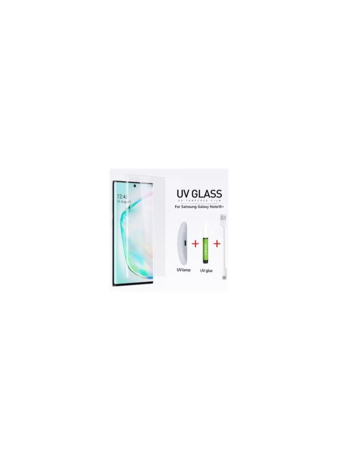 CATANES Samsung Galaxy Note 10 Plus UV Screen Protector 6D Tempered Glass 9H Adhesive Nano Liquid UV Glue Full Coverage Clear - Image 1