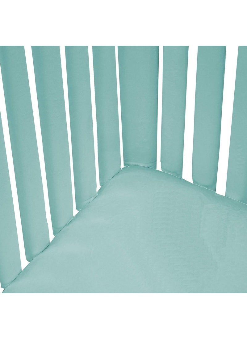 Go Mama Go Go Mama Go Luxurious Minky Crib Sheet Aqua Mint  - Image 2