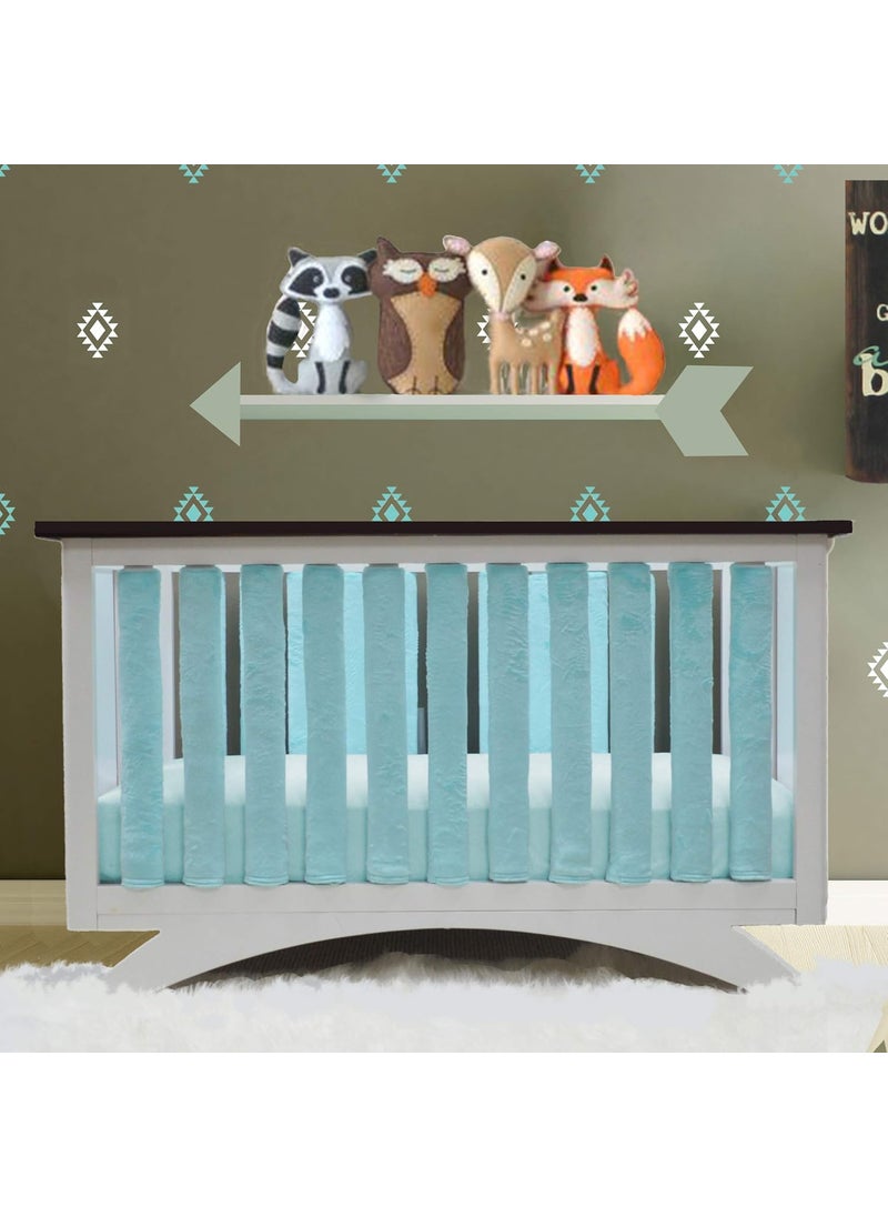 Go Mama Go Go Mama Go Luxurious Minky Crib Sheet Aqua Mint  - Image 4