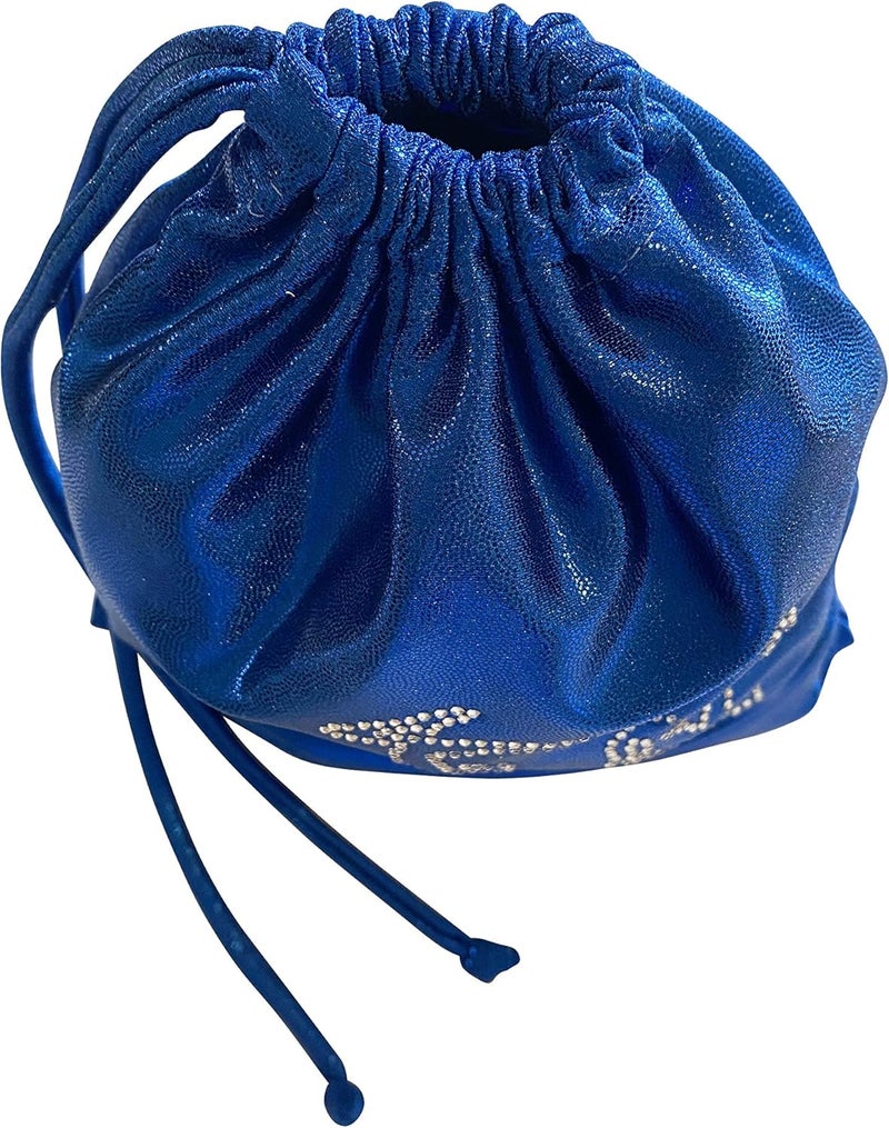 LILFOX 8"x10" Drawstring Gymnastics SMALL GRIP BAG 26x20cm - Lightweight Bag for Personal Equipment - Shiny Foil Rhinestones - Image 4