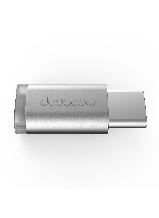 Generic dodocool Mini USB-C to Micro USB Adapter Convert USB Type-C to Micro-USB Connector for MacBook / ChromeBook Pixel / Nexus 5X / Nexus 6P / OnePlus Two / Nokia N1 / Type C Supported Device Silver  - Image 2
