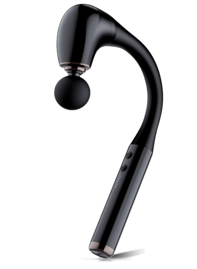 جهاز مساج عضلات كهربائي بمقبض طويل – مسدس مساج للظهر والجسم قابل للشحن مع 4 رؤوس مساج و5 مستويات سرعة. متعددة الالوان - Image 1