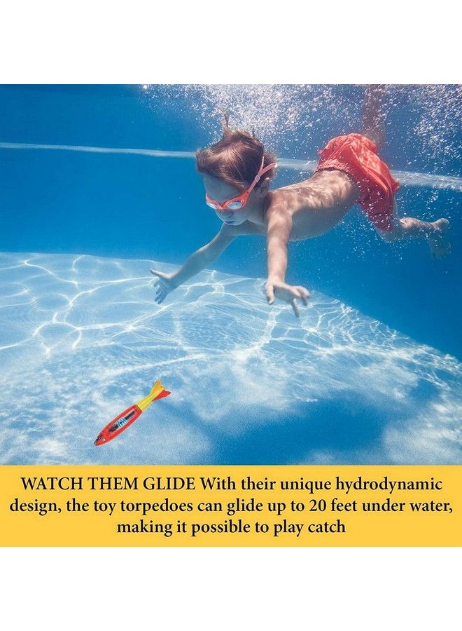 Haktoys Underwater Diving Torpedo Bandits Swimming Pool Toy 5” Sharks Glides Up To 20 Feet Fun Water Games For Boys And Girls (Set Of 8 Pieces) - Image 4