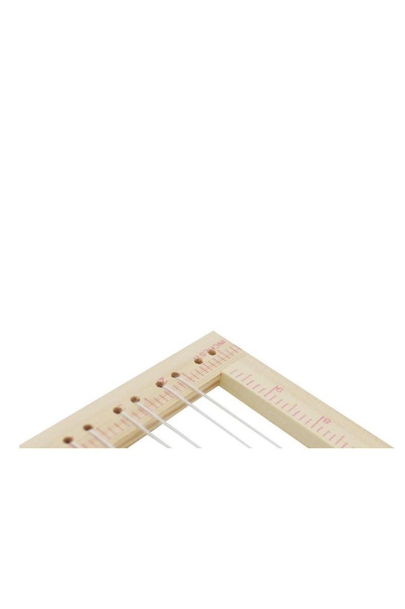 روكو لوازم الخياطة إطار مربع نول (30 × 30 سم) مع فتحة خيط - Image 2