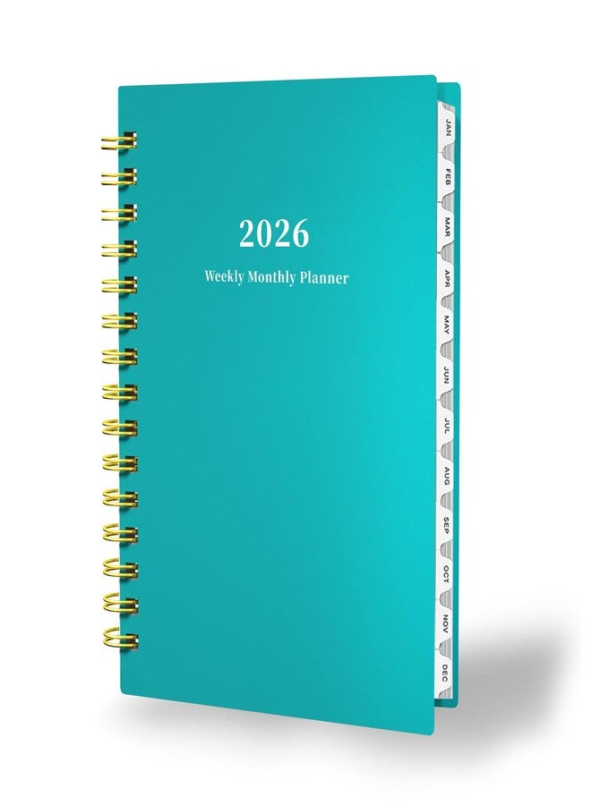 Ymumuda 2026 Planner, Daily Weekly and Monthly Planner，Jan 2026 - Dec 2026, 8.4" x 6.3", 2026 Calendar Planner Book with Tabs, Spiral Notebook with Inner Pocket for Office Home School Supplies - Image 1