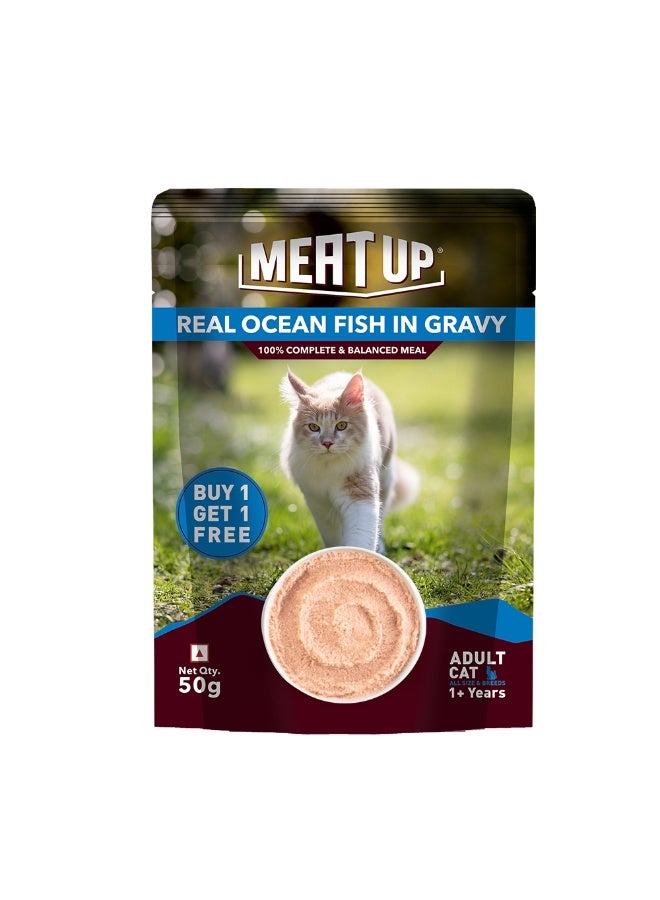 Meat Up Cat Wet Food Ocean Fish in Gravy - Image 2