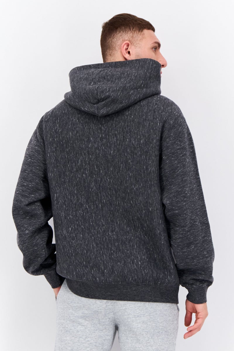 Champion هودي رياضي للرجال بأكمام طويلة، خارجي، رمادي داكن مائل إلى الرمادي - Image 3