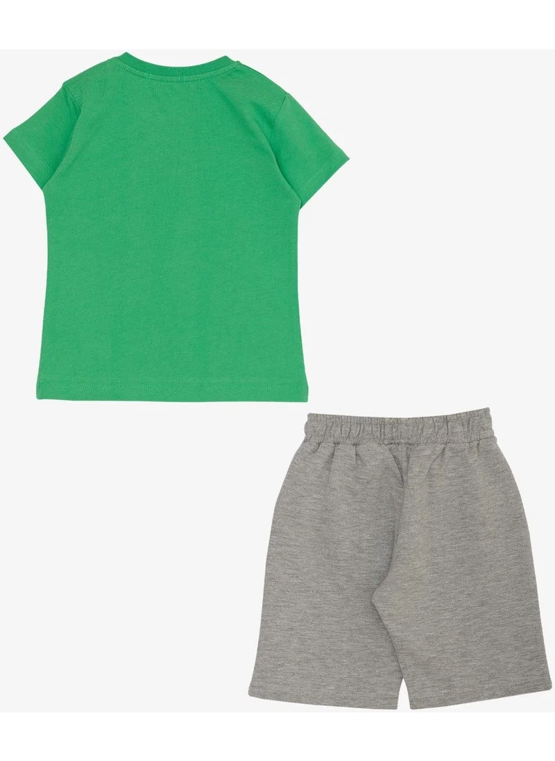 بريز Boy's Shorts Set Adventure Themed Car Printed 1.5-5 Years, Green