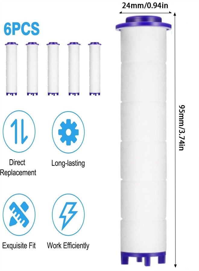 Set of 6 PP Cotton Filter, PP Cotton Filter Cartridge Replacement, 9.5 x 2 cmHandheld Shower Head PP-Cotton Filter Cartridge (for Replacement)  - Image 2