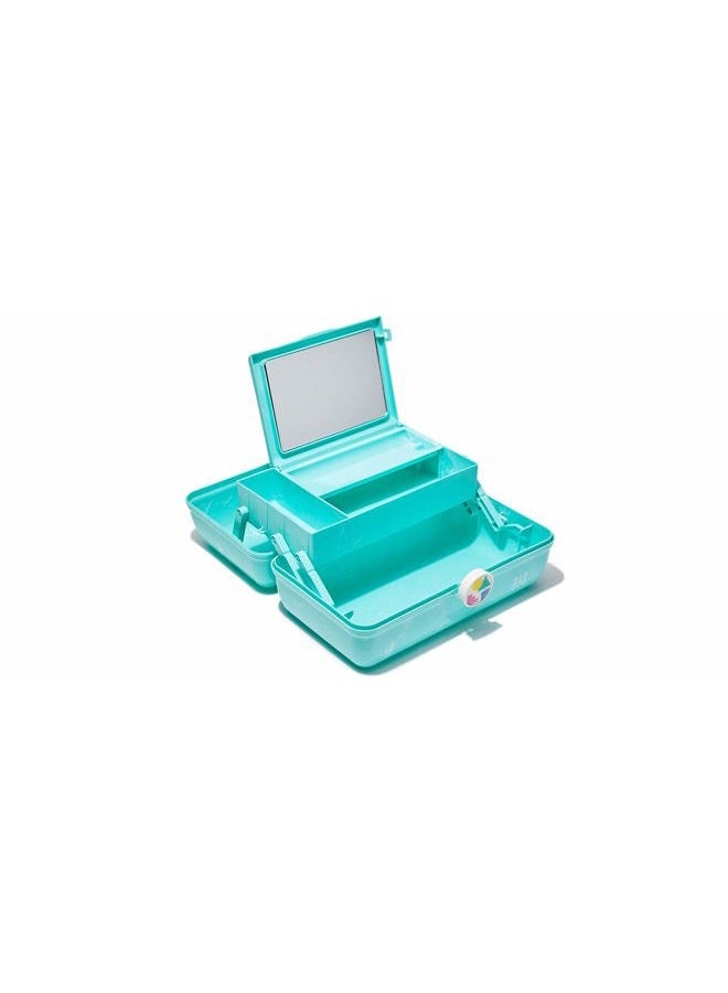 Caboodles LUXSURE Caboodles On-The-Go Girl Retro Case, Turquoise Marble - Image 3