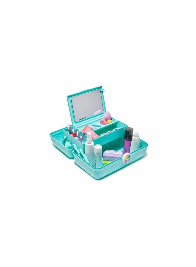 Caboodles LUXSURE Caboodles On-The-Go Girl Retro Case, Turquoise Marble - Image 2