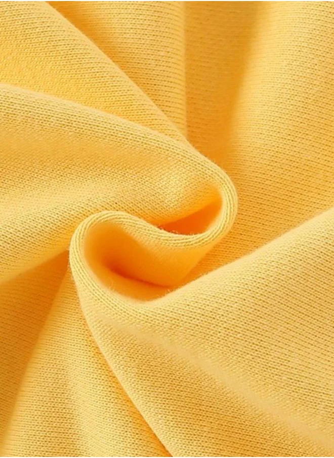 YUNIQEE Yellow Printed Long Sleeve Crew Neck T-Shirt