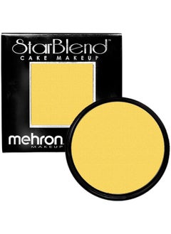mehron Makeup StarBlend Cake Makeup | Wet/Dry Pressed Powder | Powder Foundation | Yellow Face Paint & Body Paint 2 oz (56g)  - Image 1