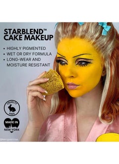mehron Makeup StarBlend Cake Makeup | Wet/Dry Pressed Powder | Powder Foundation | Yellow Face Paint & Body Paint 2 oz (56g)  - Image 3