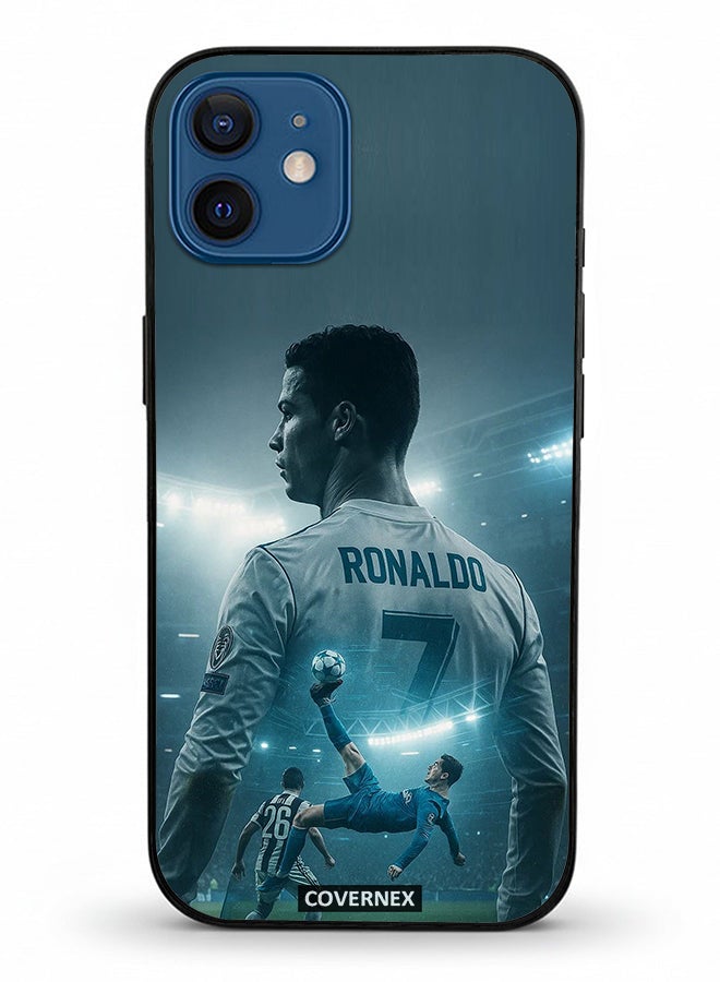 Covernex Apple iPhone 12 Protective Case Cover Printed Featuring Cristiano Ronaldo Iconic Action Shoot - Image 2