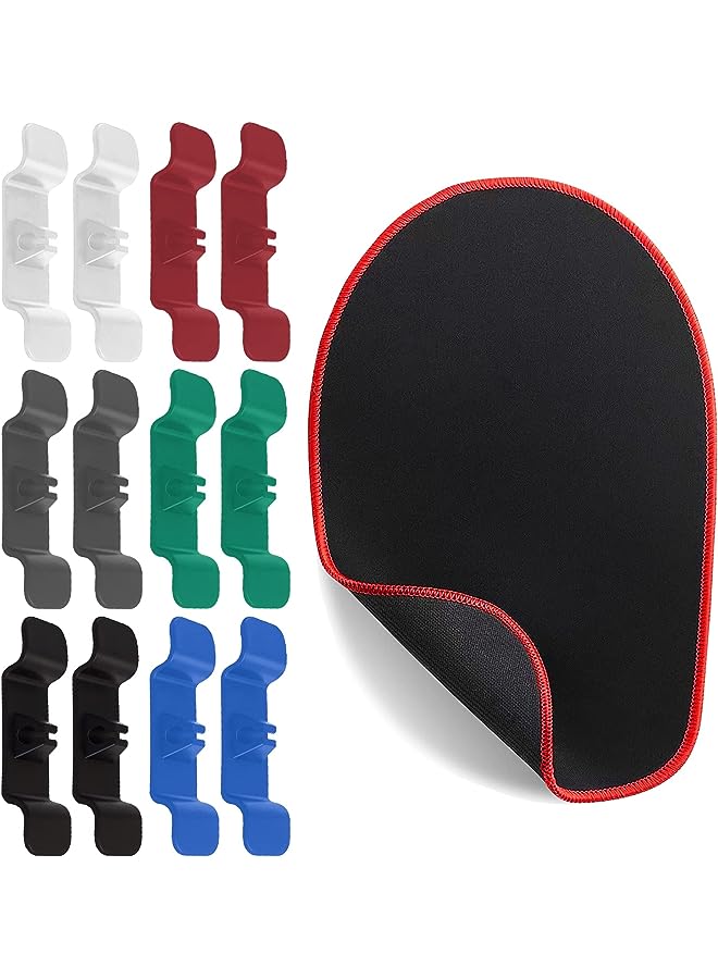 PROMASS 13Pcs 6 Colors Cord Organizer with Mixer Slider Mat, Cable Organizer Wire Organizer Cord Wrapper Cord Holder Adhesive Cord Keeper Cord Winder Holder for Mixer, Blender, Appliance  - Image 1