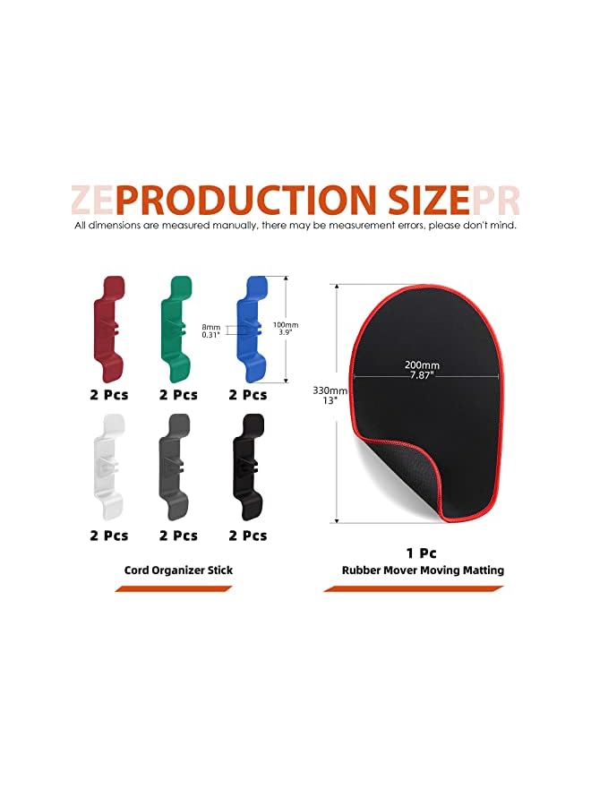 PROMASS 13Pcs 6 Colors Cord Organizer with Mixer Slider Mat, Cable Organizer Wire Organizer Cord Wrapper Cord Holder Adhesive Cord Keeper Cord Winder Holder for Mixer, Blender, Appliance  - Image 2