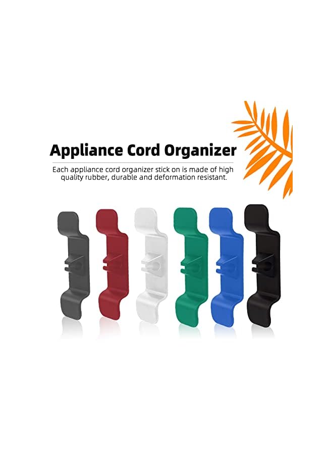 PROMASS 13Pcs 6 Colors Cord Organizer with Mixer Slider Mat, Cable Organizer Wire Organizer Cord Wrapper Cord Holder Adhesive Cord Keeper Cord Winder Holder for Mixer, Blender, Appliance  - Image 5