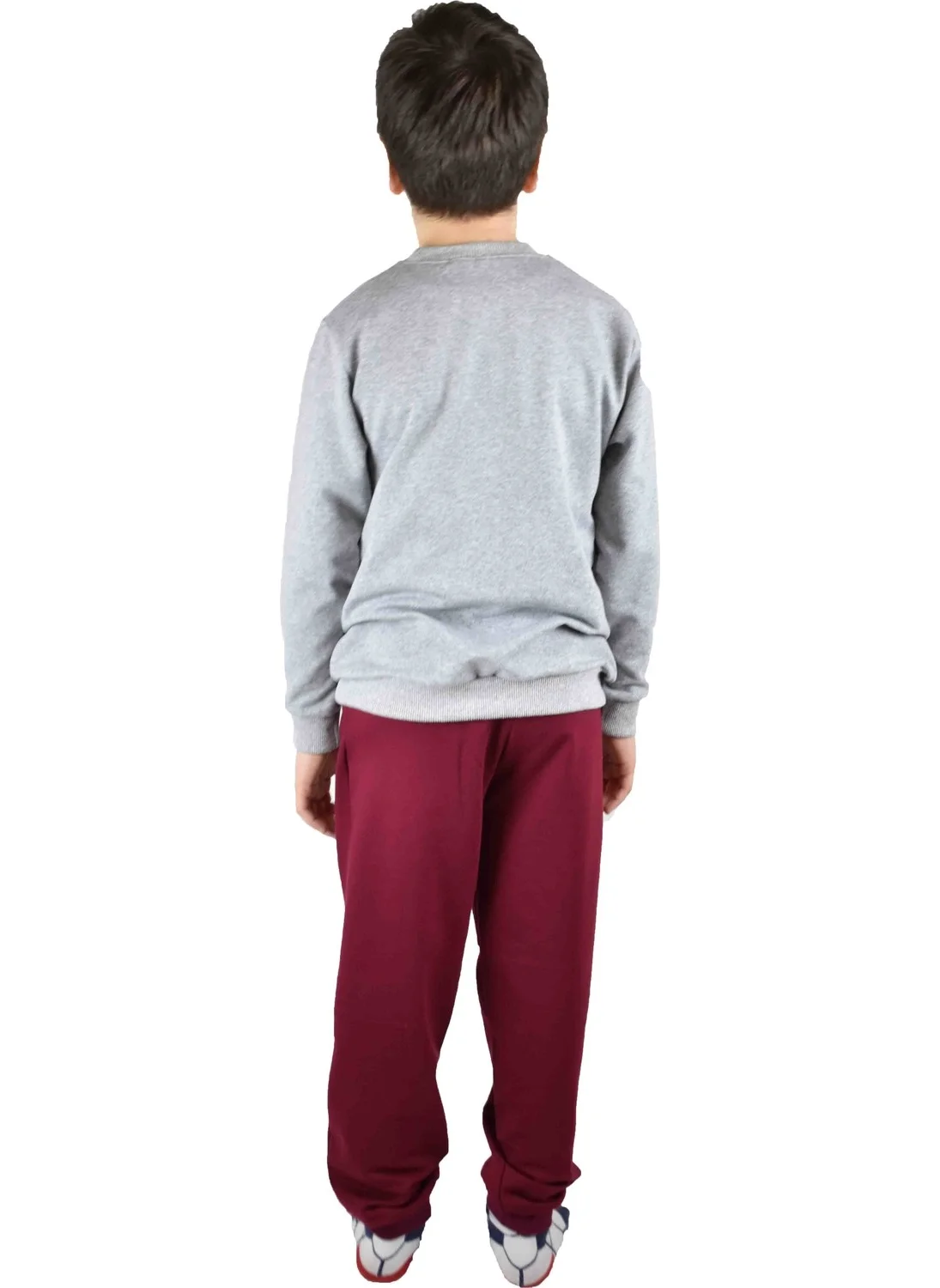 Bluence Men's Waiter Printed Gray Cotton Tracksuit Set