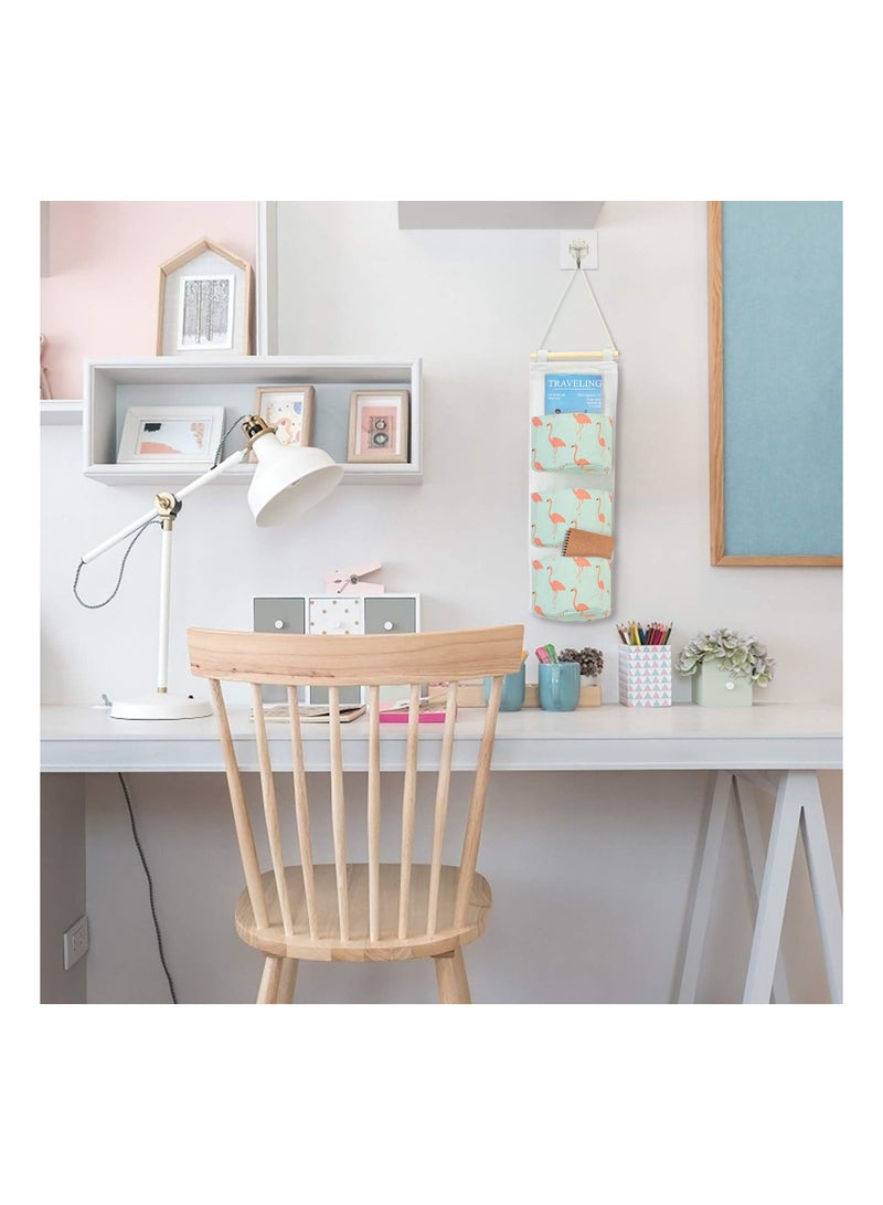 Waterproof Over The Door Hanging Storage Bags, Linen Fabric Wall Organizer for Bedroom & Bathroom, 3-Pack Closet Organizer for Efficient Space Saving. - Image 5