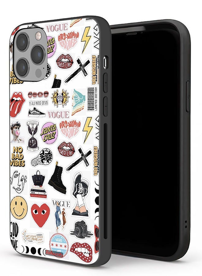 Tolwak Apple iPhone 12 Pro Max Protective Case No Bad Vibes Stickers - Image 1