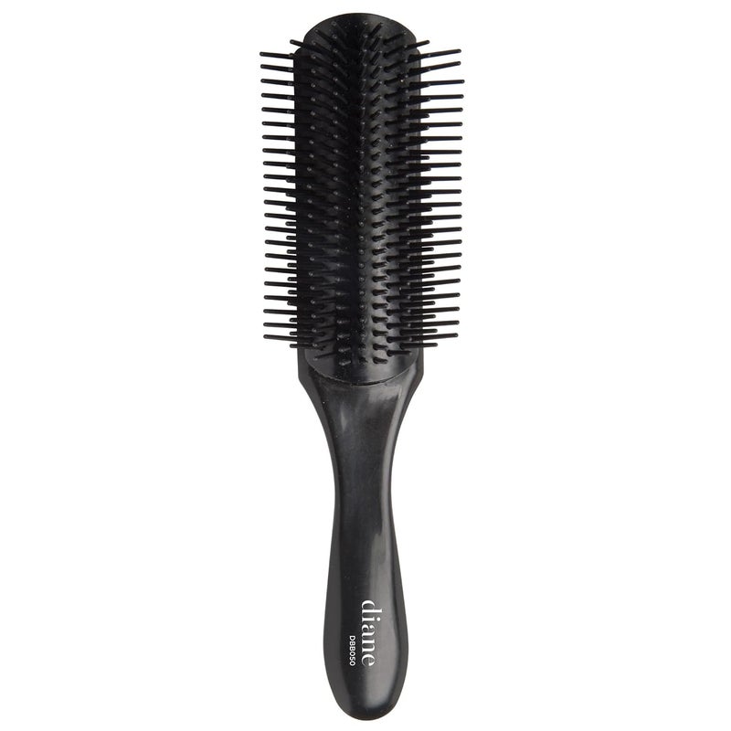 Diane Nylon Pin Styling Hairbrush for Detangling Separating Shaping and Defining Wet or Curly Hair HeatResistant AntiStatic Hair Care Essential Black