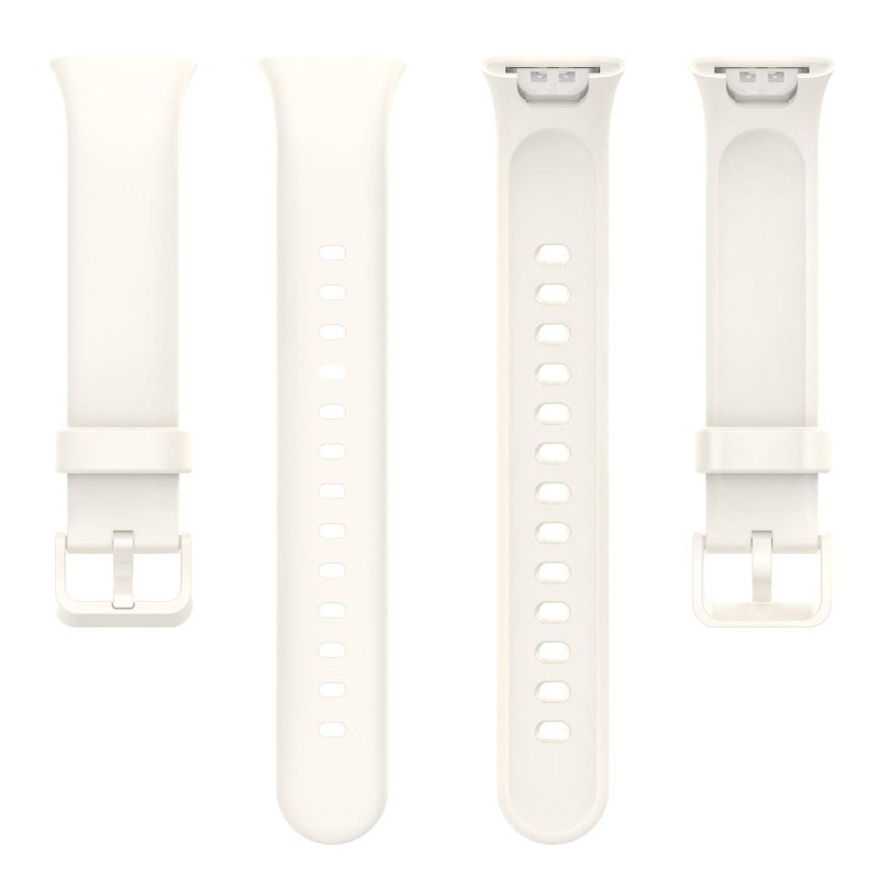 erorex For Xiaomi Mi Band 7 Pro Solid Color Silicone Watch Band(White) - Image 3