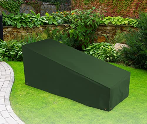 Bosmere Weatherproof Lounge Chair Cover 76 Long x 34 Wide x 35 High at Back Green - Image 1