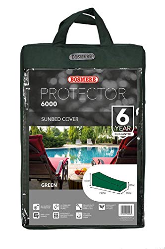 Bosmere Weatherproof Lounge Chair Cover 76 Long x 34 Wide x 35 High at Back Green - Image 3