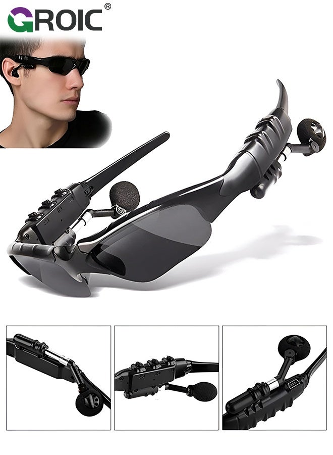 GROIC Smart Glasses, Meeting Assistant, Music and Hands-Free Calling Bluetooth Audio Glasses with Real-Time Languages Translation, UV and Blue Light Protection, Sunglasses for Travel and Business - Image 1