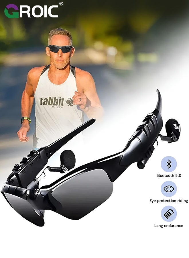 GROIC Smart Glasses, Meeting Assistant, Music and Hands-Free Calling Bluetooth Audio Glasses with Real-Time Languages Translation, UV and Blue Light Protection, Sunglasses for Travel and Business - Image 3