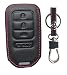 KAWIHEN Leather Key Fob Case Cover Compatible with Honda Accord CRV Civic Fit HRV Odyssey Pilot Ridgeline Key Fob KR5V2X 4 ButtonSmart - Image 2