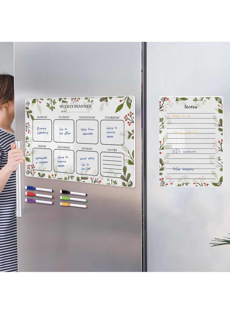 Magnetic Transparent Acrylic Week Plan Memo Message Board Erasable Magnetic Refrigerator Sticker - Image 3
