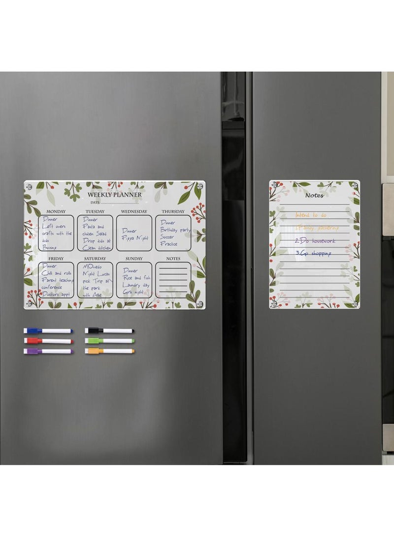 Magnetic Transparent Acrylic Week Plan Memo Message Board Erasable Magnetic Refrigerator Sticker - Image 5