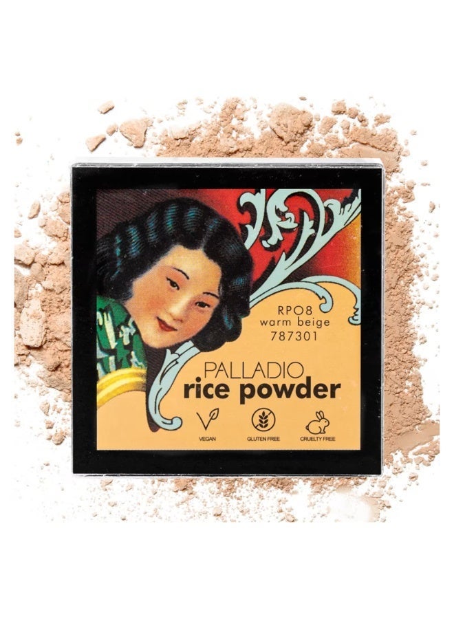 بالاديو بودرة الأرز، طبيعية، بودرة تثبيت سائبة، بيج دافئ - Image 3