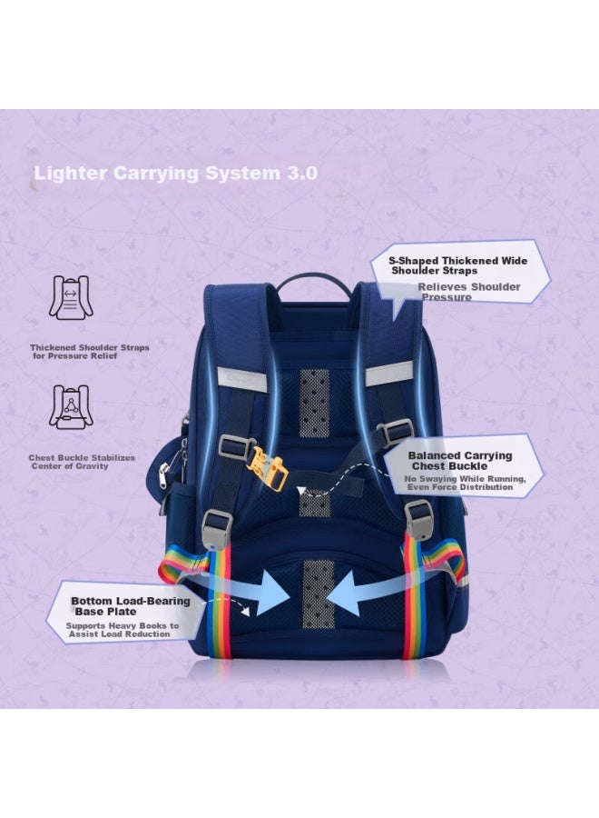 Oiwas Snoopy Lightweight Ergonomic Anti-fatigue Waterproof Durable Kids Student Backpack Purple - Image 1