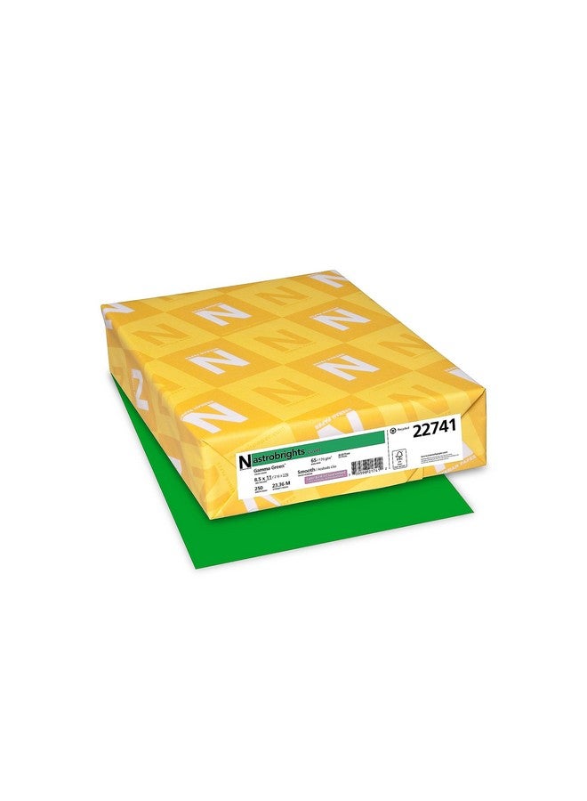 نينا بطاقات ملونة من أستروبرايتس 8.5 × 11 65 رطل / 176 جرامًا للمتر المربع أخضر جاما 250 ورقة (22741) - Image 2