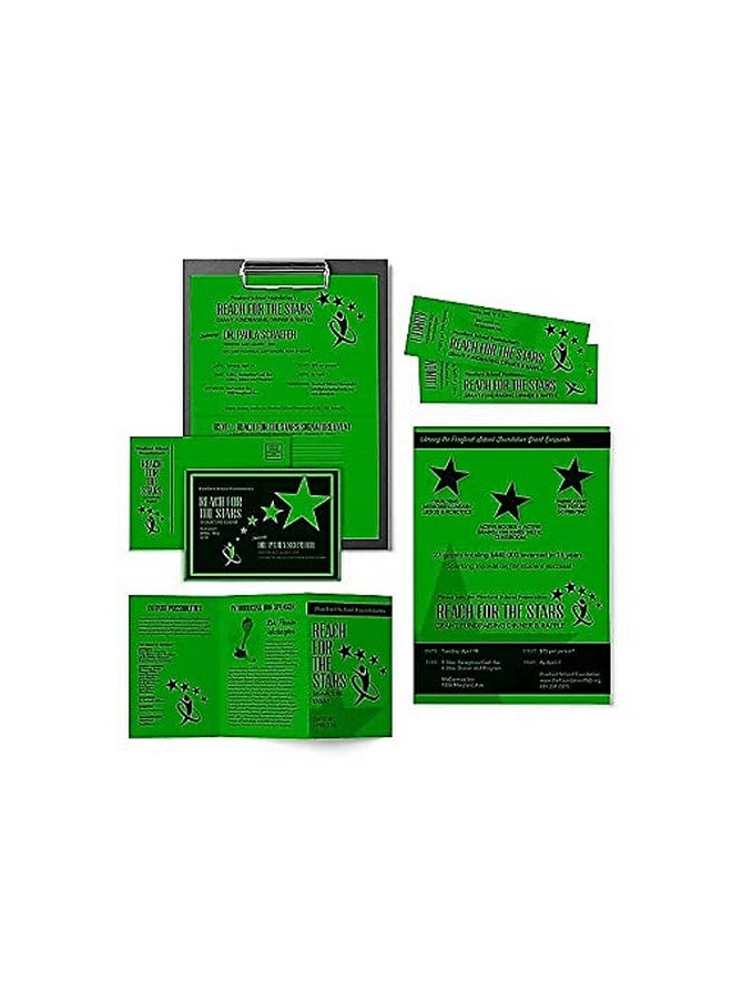 نينا بطاقات ملونة من أستروبرايتس 8.5 × 11 65 رطل / 176 جرامًا للمتر المربع أخضر جاما 250 ورقة (22741) - Image 4